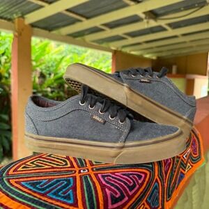 Vans Era Pro Skate‎ Shoes Mens Size 6.5 BlackBrown Canvas Sneakers skateboarding